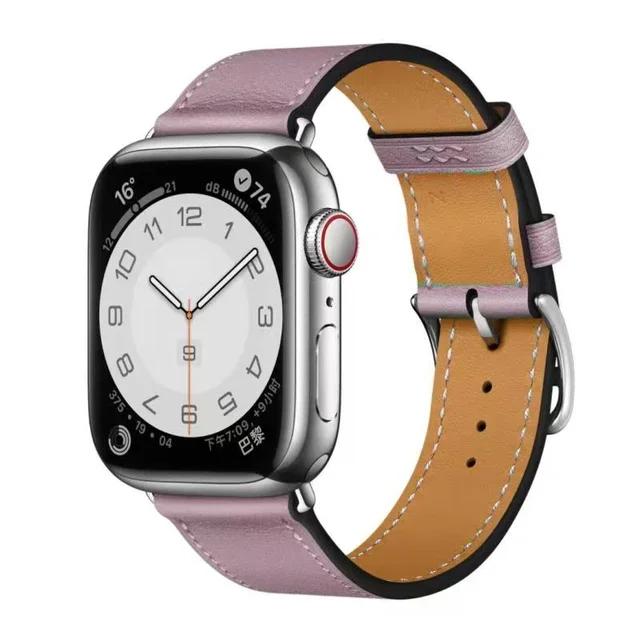 Genuine Leather Bracelet Strap For Apple Watch Band 45mm 49mm 41mm 44mm 42mm 46mm Leather Wristband iWatch Ultra 11 10 9 8 7 6 5