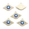 30pcs/set Enamel Crystal Evil Eye Charms Turkish Lucky Blue Eye Charms Pendants for Bracelet Earrings Necklace DIY Jewelry W517