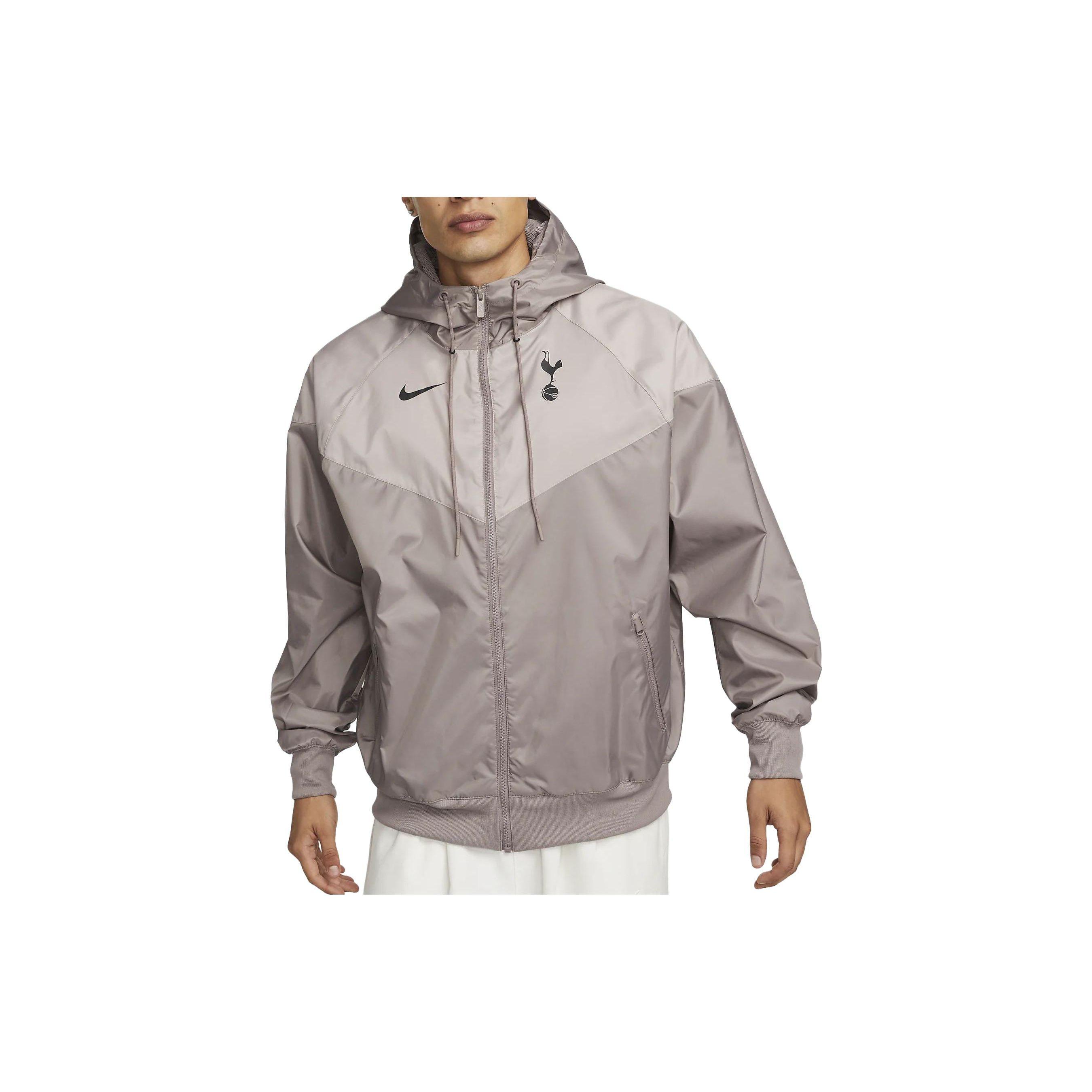 

Nike Tottenham Hotspur Sport Essentials Windrunner Hooded Football Jacket Men Jacket Gray Brown FD8375-272 XXL
