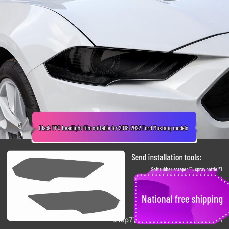 Ford Mondeo/Edge/Explorer Black Headlight & Clear Taillight Film - TPU