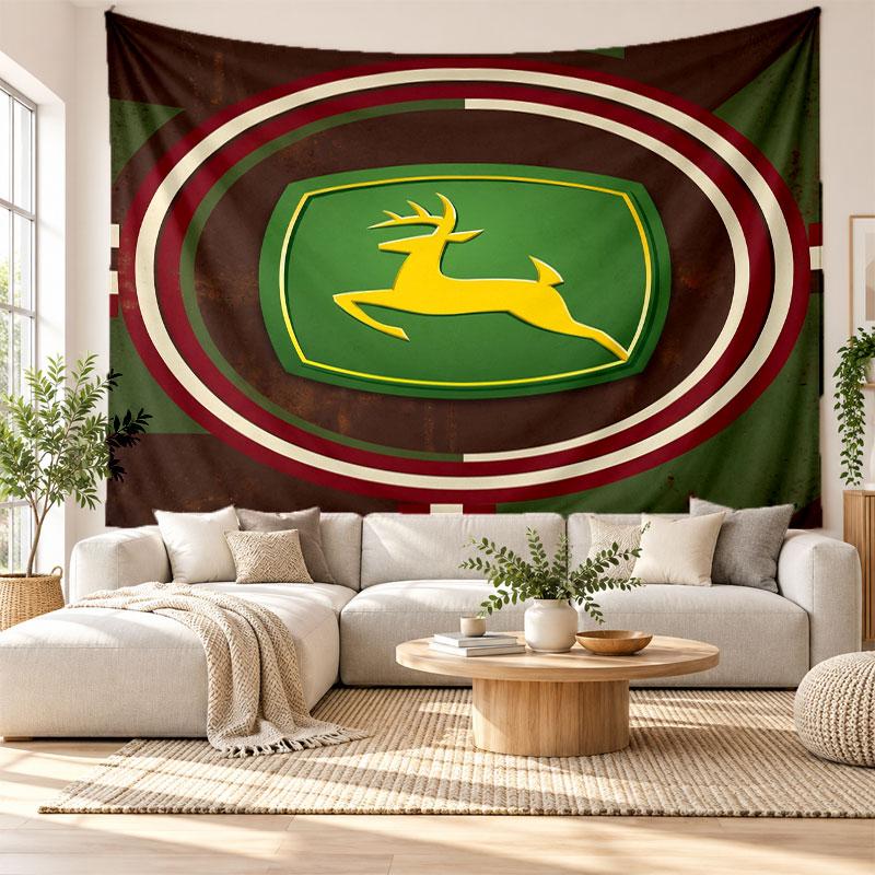 John Deere Wandteppich, Weiches Stoff Wandbehang, Dekorative Kulisse für Schlafzimmer Heimwandkunst