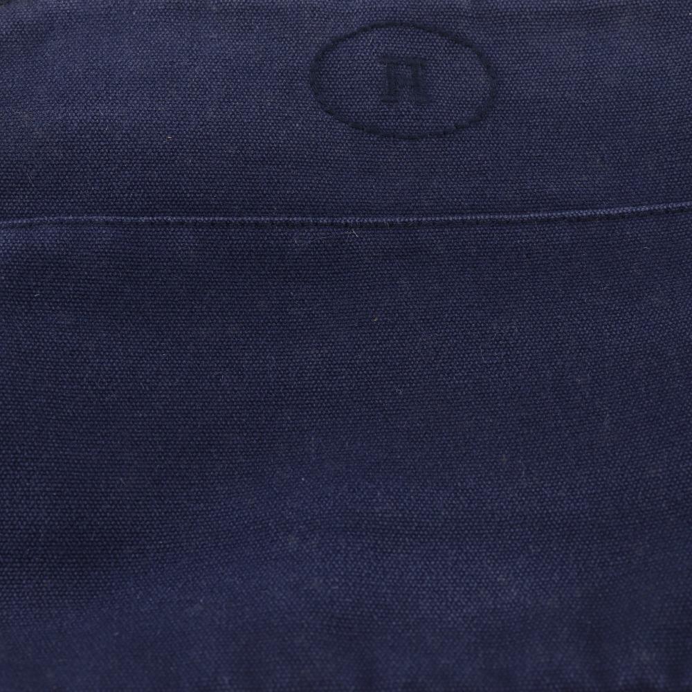 HERMES Bolide pouch 25 Pouch Navy blue Cotton canvas unisex Used