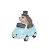 Ubia Driving Hedgehog X X Cm Doll Figurine Ornament Animal Garden Decor Hedgehog H24044 (Mini) 3.8 2.5 3.7