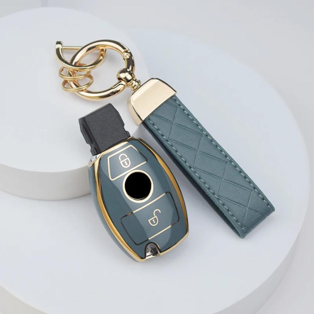 Car Key Case Cover Key Bag Accessories for Mercedes Benz A B C S Class AMG GLA CLA GLC W176 W221 W204 W205 Shell Fob Keychain
