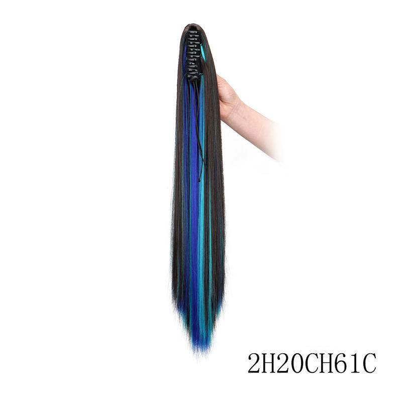 Claw Ponytail Extensions Long Straight Ponytails for Women Hairpieces Synthetic Hair Pony Tails Clip in Hairpiece