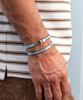 Pig&Hen Catena Foxtail Bracelet - Summer Blue X Silver