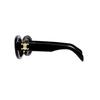 Celine Triomphe Oval Sunglasses With Logo Decoration Women Sunglasses Black CL40194U-01A