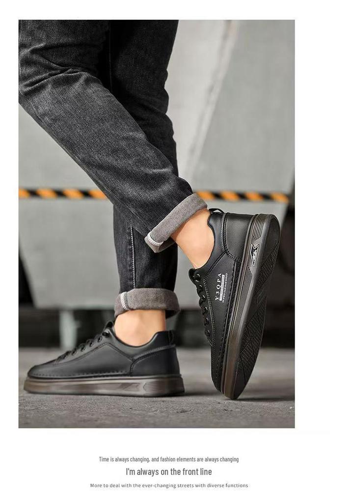2026 Spring Men's Breathable White Skate Shoes - Comfortable & Versatile