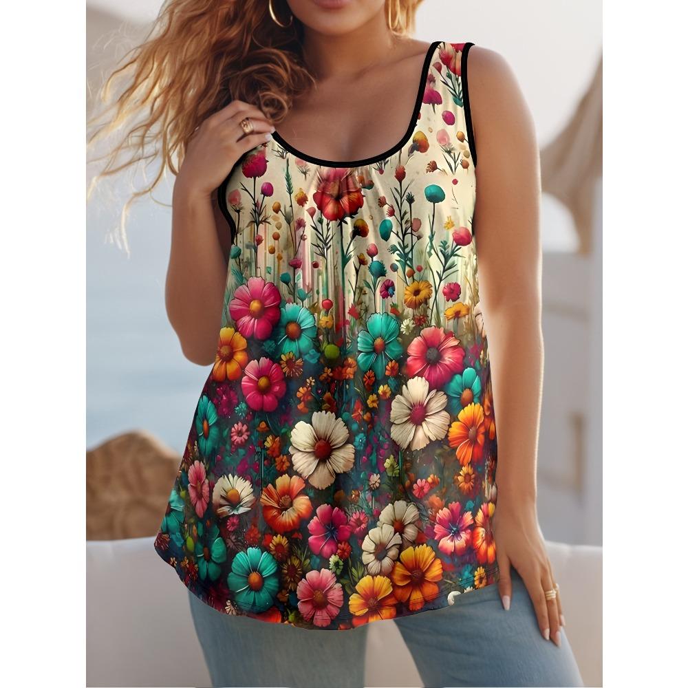 

Large Size Women s Summer Sleeveless 3D Animal Loose Vest Fashionable Comfortable Soft Breathable O Neck Vest S