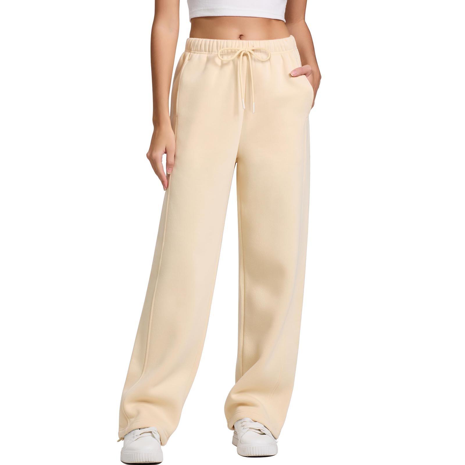 

Жіночі модні одноколірні спортивні штани на шнурках Штани з прямими штанинами XS червоний