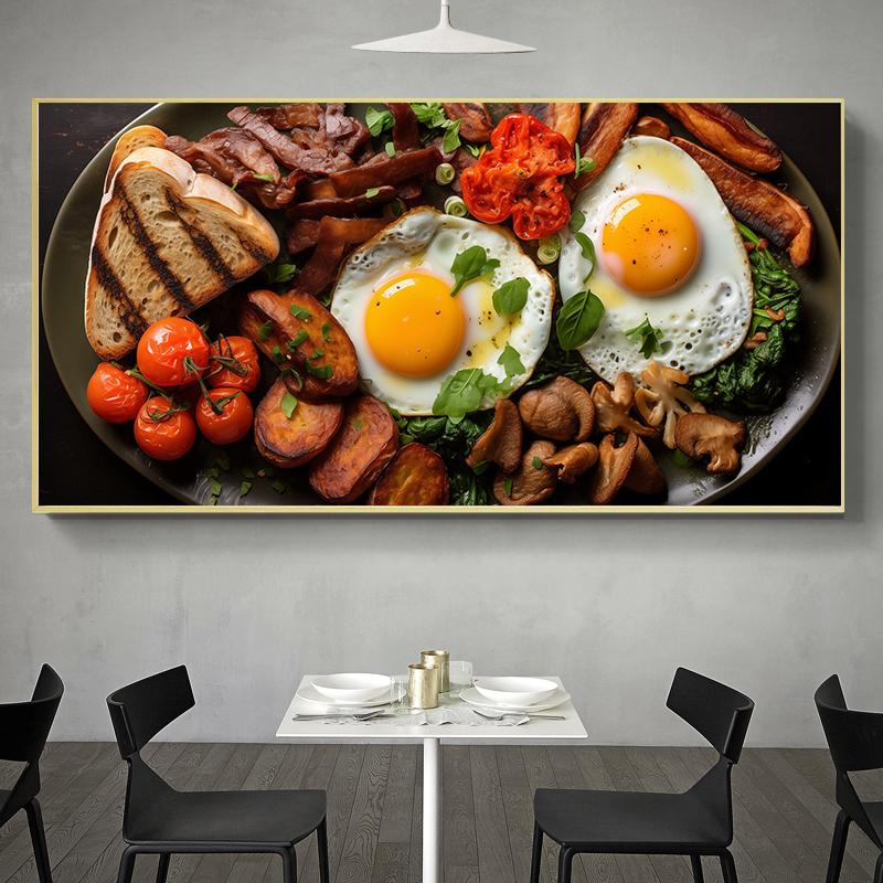 Hamburger Spices and Herbs Pizza Hot Dog Coffee Poster Canvas Painting Print  Kitchen Art Restaurant Wall Home Decor