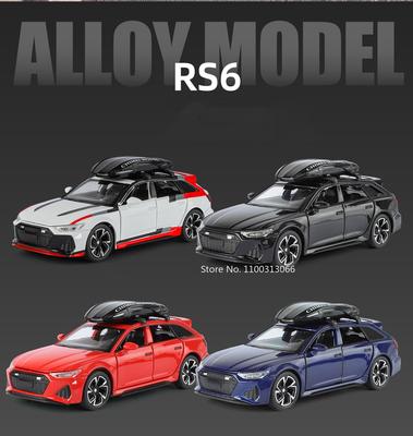 1:32 RS6 RS7 Legierungsautos Spielzeug Diecast Miniaturmodelle Rad Rückzugfahrzeuge Gummireifen Automodell Perfekte Geschenke für Jungen