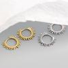 ANENJERY Beads Hoop Earrings for Women French Gold Silver Small Circle Earrings Jewelry Wholesale