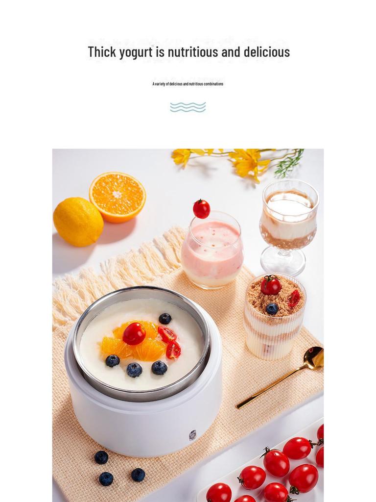 Compact Multi-Function Yogurt Maker with Stainless Steel Liner