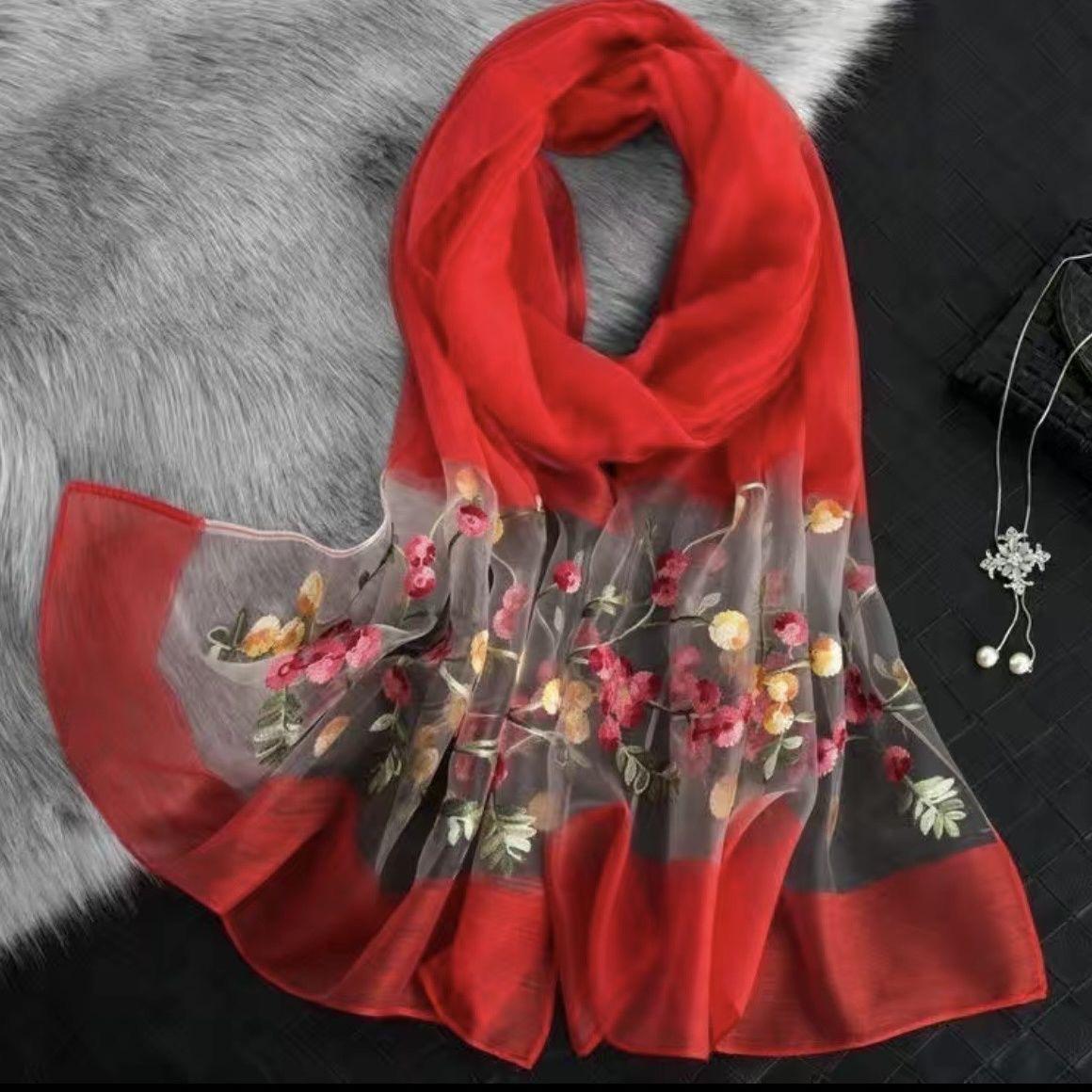 

Роскошный шарф из смесового шелка — мягкая, дышащая, ветрозащитная и элегантная однотонная шаль для повседневных путешествий, пляжа и повседневной носки