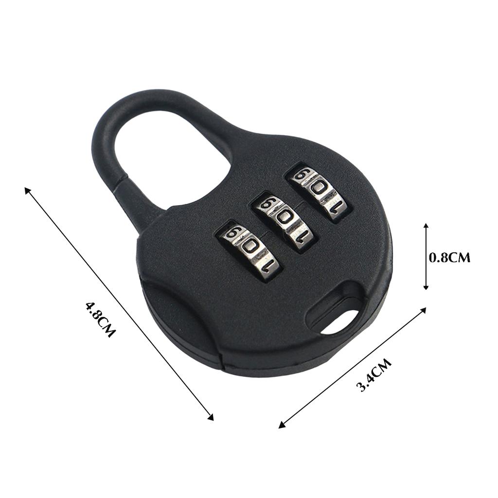 3-Digit Luggage Combination Locks Zinc Plastic Number Password Code Lock for Locker Drawer Toolkit Cabinets