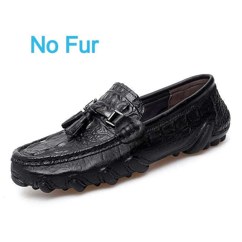 Fashion Luxury Fashion Italian Black Genuine Leather Loafers Handmade Soft Bottom Casual Leather Dress Shoe Slip On Outdoor Walking Shoe
