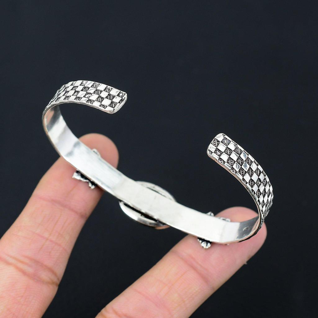 Schwestern-Tag Sale 925 Sterlingsilber Bronzitstein Ethnisches Ehefrau Armreif