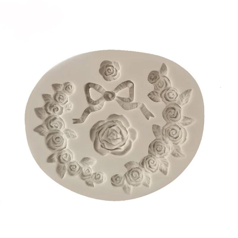 

1 шт. Силиконовая форма для мастики, форма для конфет, сделай сам, форма для мыла в виде цветка розы, инструмент для украшения торта, форма для выпечки, форма для печенья, кухонный инструмент для выпечки