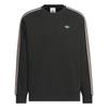 adidas Originals Toc Fw25 Striped Sweat Crew, Men's Loose Fit Crew Neck Long Sleeve Sweatshirt Black KC0107