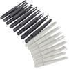 Plastic Anti-Static Tweezers Set: Pointed, Flat, Round, Black & White - Model 93303