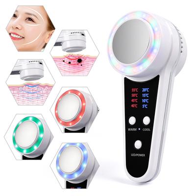 3 Farben LED Photonentherapie Heiß Kalt Hammer Kryotherapie Beruhigt die Haut Warm Eis Erwärmung Gesichtsmaschine Hautlifting Straffungsgerät