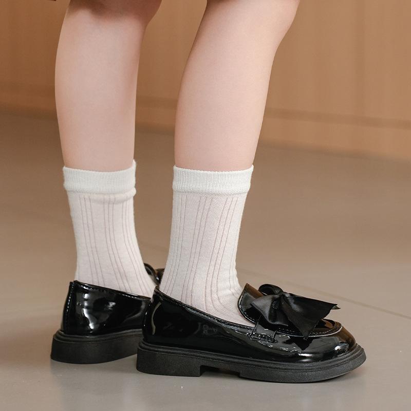 Mädchen Leder Prinzessin Ballerinas: Lässige Frühjahrs-/Herbstschuhe für Studenten