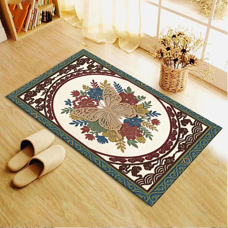 2025 New Classical Butterfly Carpet Rug for Living Room Bedroom Home Sofa Decoration,Kids play Non-slip Floor Mat46