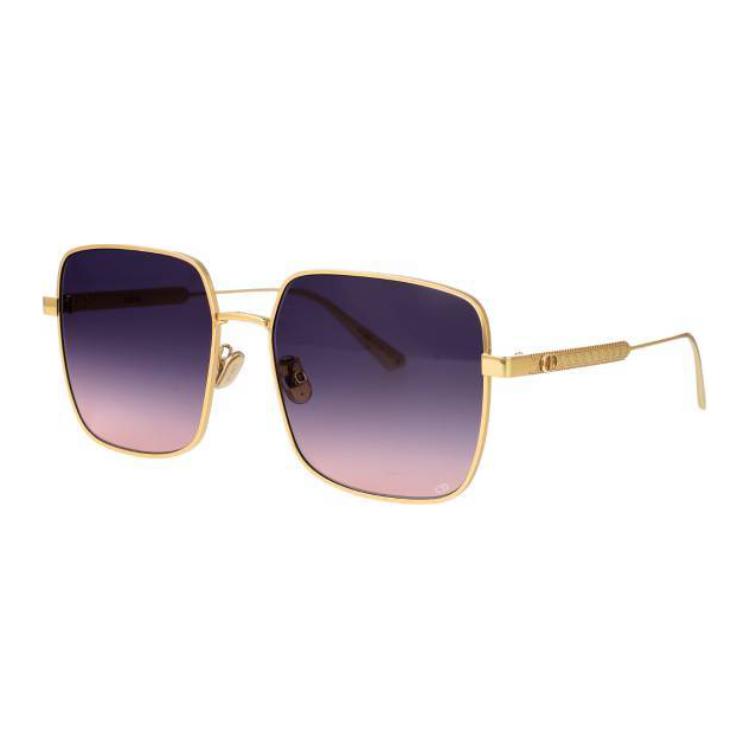 Dior Full Frame Design Metal Square Sunglasses Women sunglasses Gold DIORCANNAGE-S1U-B0G2