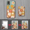 Cute Cover Phone Case For Nokia C32 Soft Case Card Slot Card Sleeve Back Cover Silicone Card Bag Anti-dust Graffiti TPU