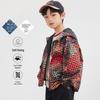 Duoduo Boys' Iridescent Print Hooded Waterproof Jacket