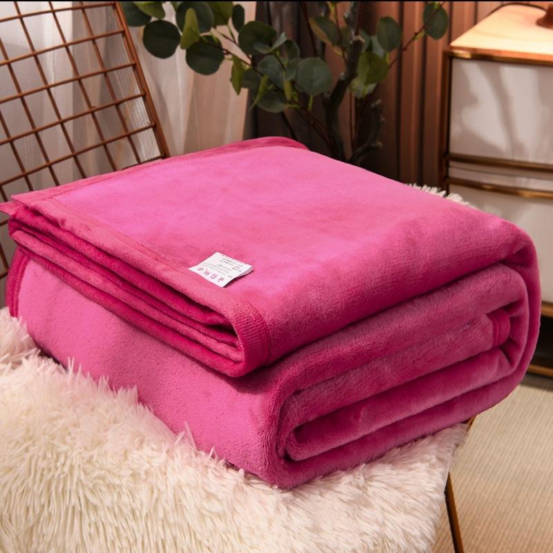 Coral Fleece Thick Blankets Flannel Warm Thin Quilt Nap Blanket Portable Travel Office Car Sofa Home Textile Multi-purpose