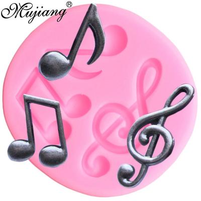 Musiknot Silikonform Cupcake Topper Fondantform DIY Party Tårta Dekorationsverktyg Polymer Lera Godis Choklad Gumpaste Form