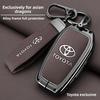 Zinc Alloy Leather Car Key Case Cover Shell for Toyota CHR Hilux Fortuner Land Cruiser 200 Camry Corolla Crown RAV4 Highland