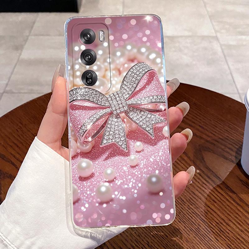 Casing For Oppo Reno 12 5G CPH2625 Case Oppo Reno 12 Pro 5G CPH2629 Back Cover Aesthetic Cute Cat Transparent Soft Phone Case