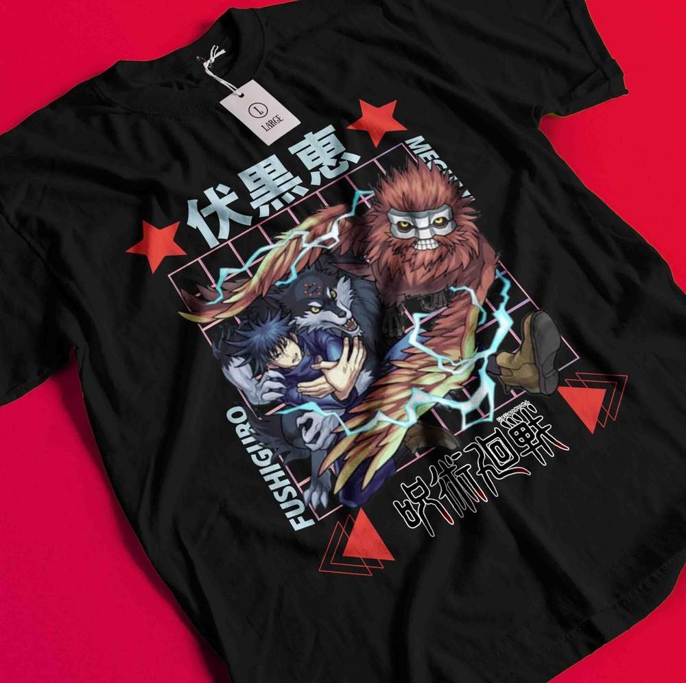 Megumi Shirt Gojo Satoru T-Shirt Jujutsu Kaisen Tshirt Toji Tee Mahoraga Sukuna BB1591