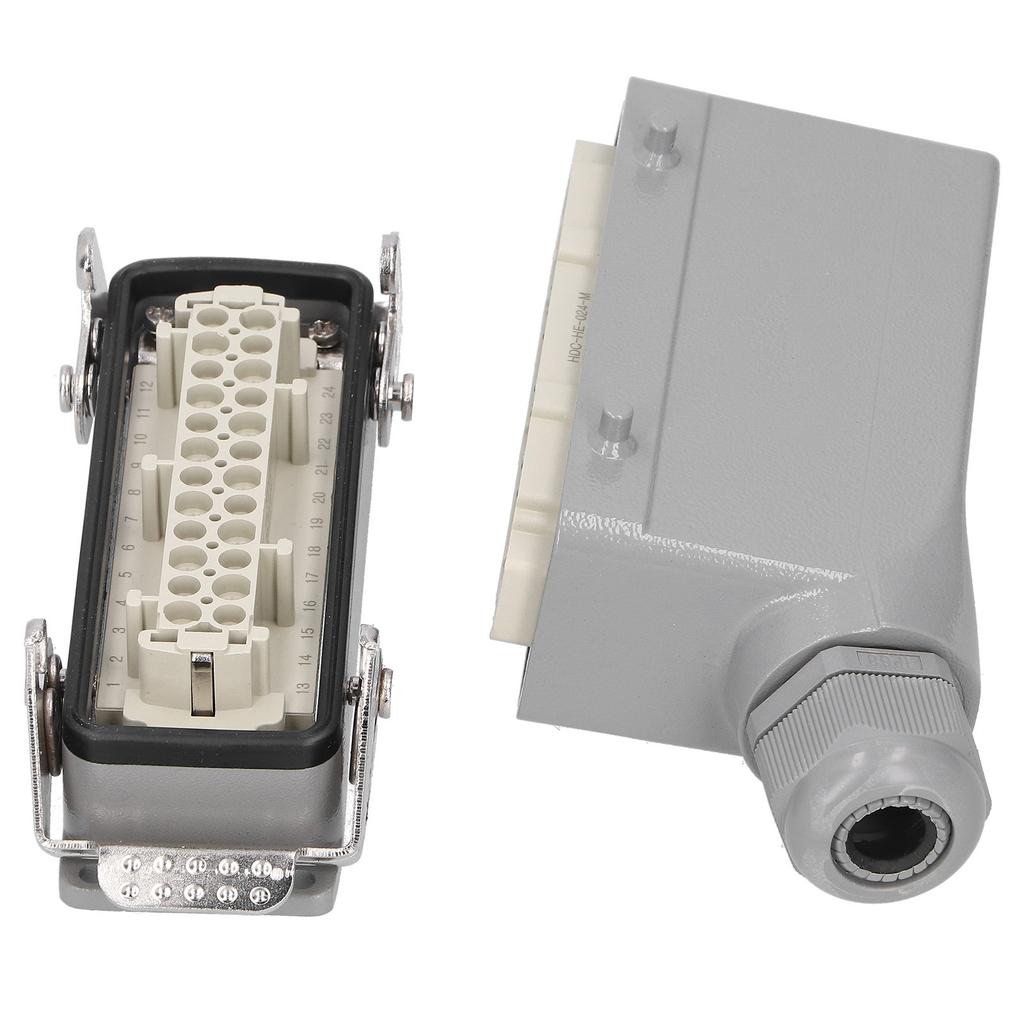 Heavy Duty Connectors 24 Contacts SideOut Waterproof Industrial Aviation Plug 500V