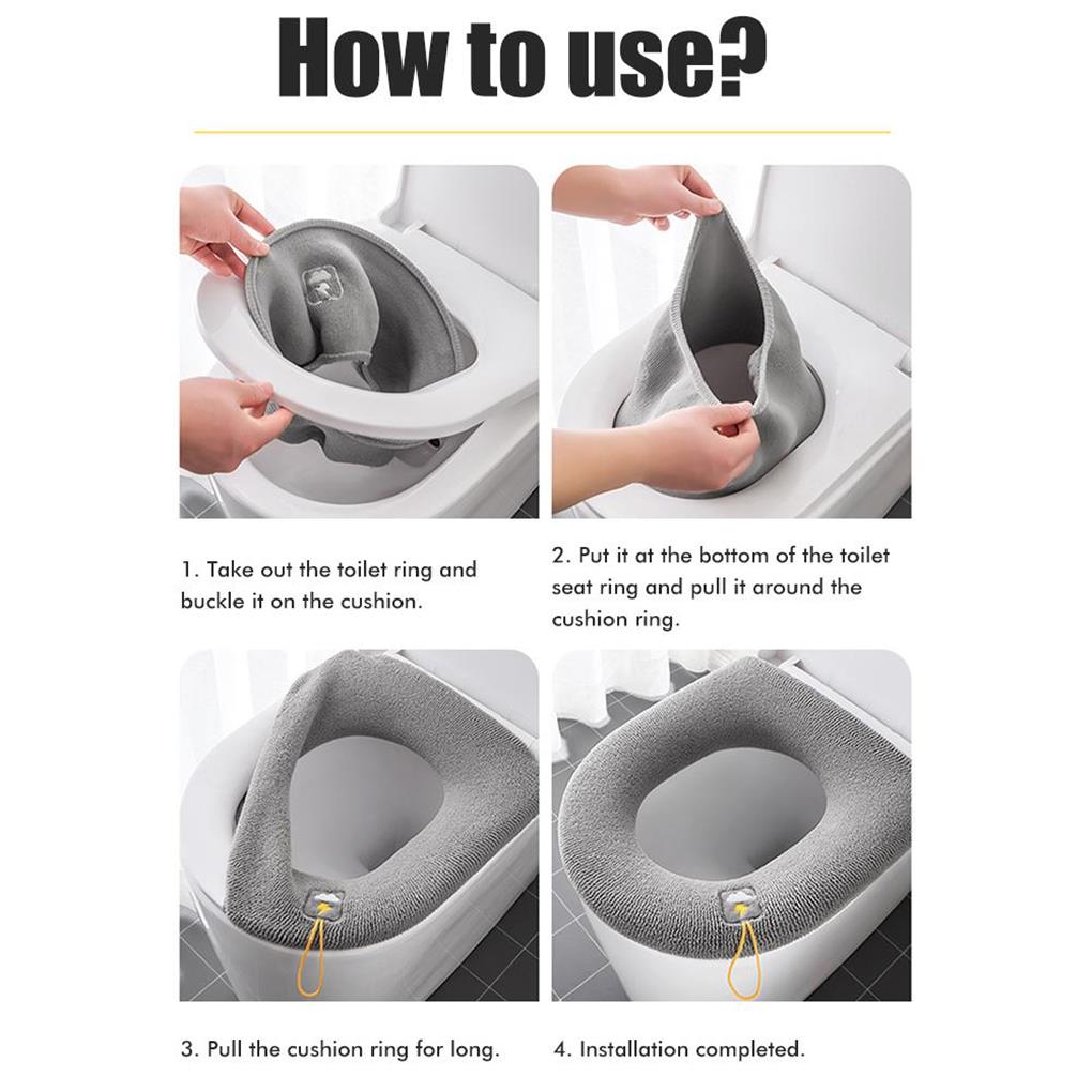 Toilettensitzkissenmatte Langlebig Mehrfarbig Warmhalten