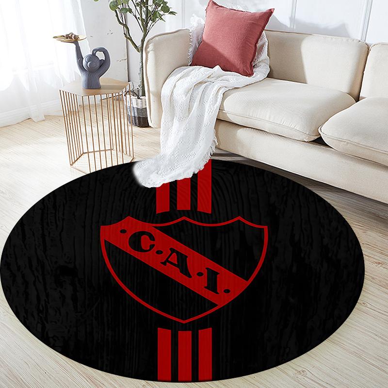 Club Atletico Independiente Round Area Rug,Carpet Rug for Living Room Bedroom Sofa Playroom Decor,Non-slip Floor Mat