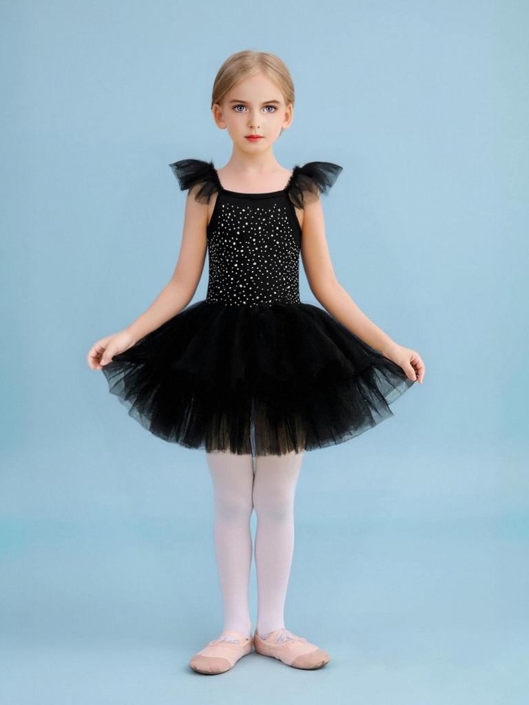 Girls' Summer Ballet Dress: Dance Costume with Suspender Leotard & Grading Skirt