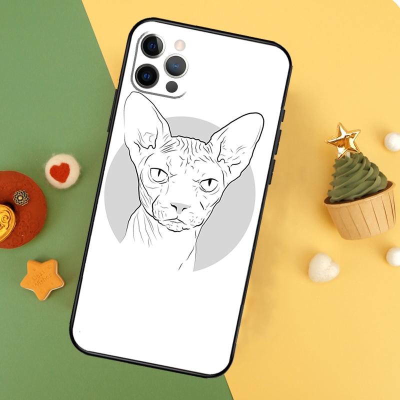 Sphinx Cat Case For iPhone 13 12 Mini 11 14 16 15 Pro Max 7 8 Plus X XR XS Max Back Cover