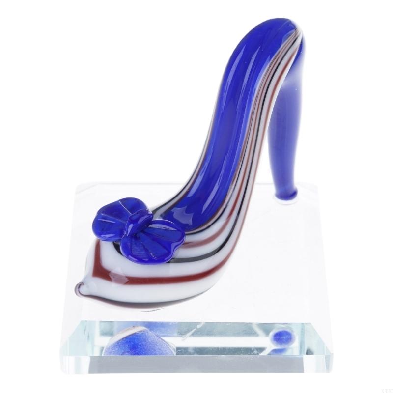 

Glass Heel Figurines Ornaments Centerpiece Decorative Collectible Figurine X3UC синий