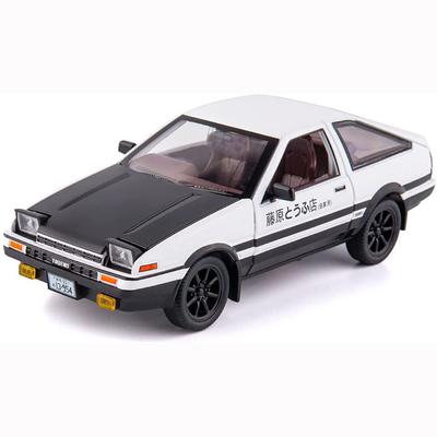 1/20 Scale Toyota AE86 Initial D Model Car, Zinc Alloy Pull Back Toy Car with Sound and Light for Kids Boy Girl Gift