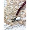 Used agete agate garnet necklace and pendant top silver 925