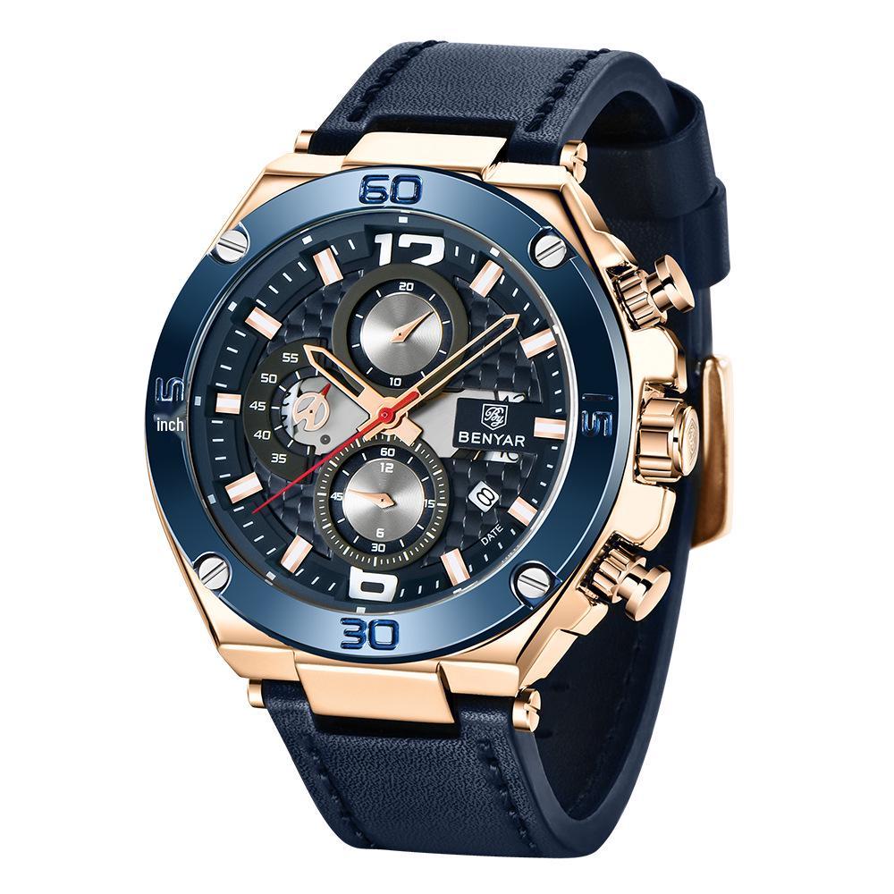 BENYAR 5151 Men's Multifunctional Quartz Watch - Fashionable, Waterproof Design