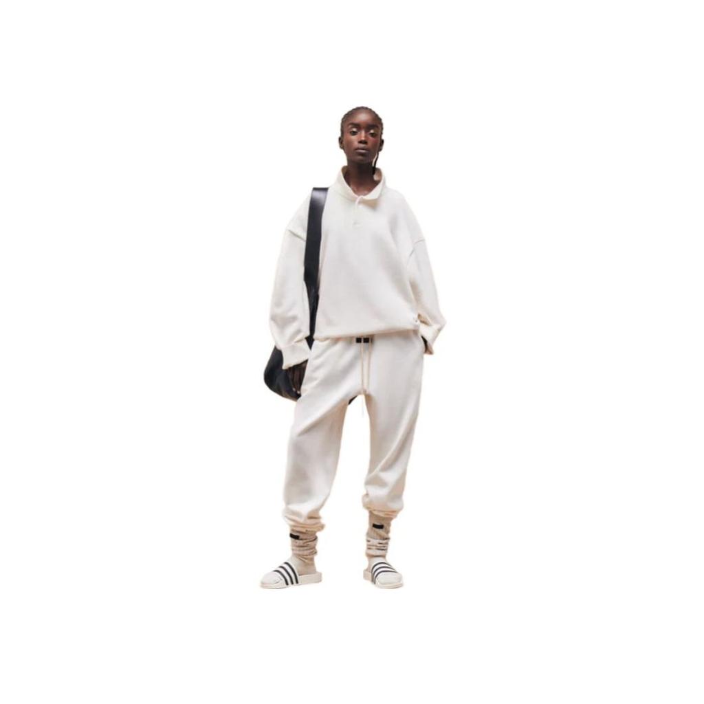 Fear of God Essentials Strickpolo Cloud Dancer Herren Oberteile Creme 192BT232181F