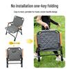 Cotton-Padded Kermit Folding Camping Chair with Backrest for Outdoor Use