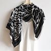 Luxury Brand New Women's Flower Printed 90cm Twill Scarves Large Square Silk Scarf Sunscreen Shawl Headscarf