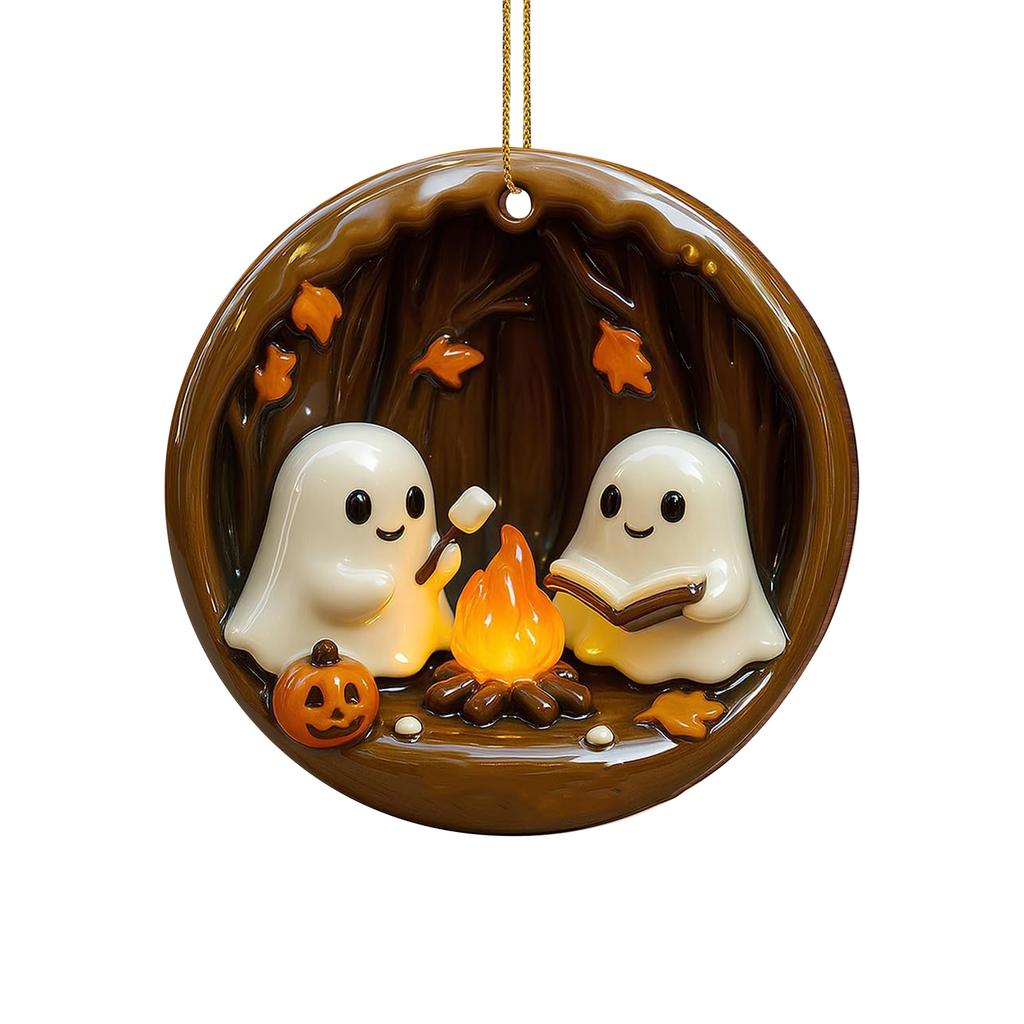 Cute Simulated Character Pendants,  Roasted Marshmallows And Halloween Pumpkins, Decorations, Gifts For  Décor Lovers