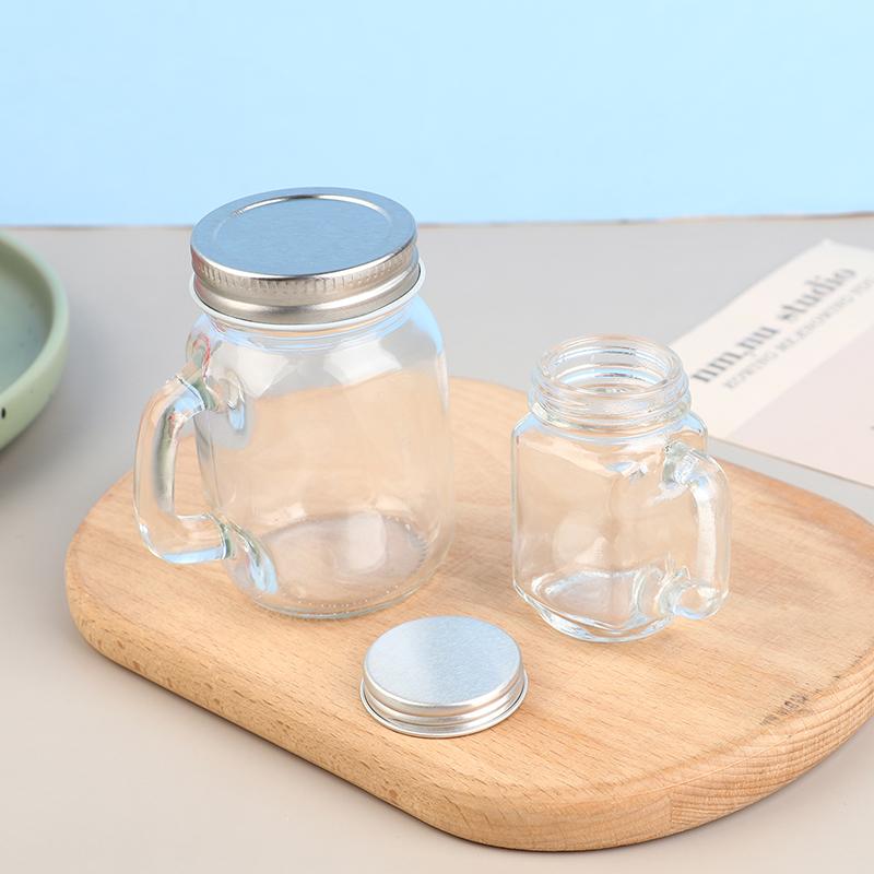 120ml Mini Bocaux Mason Verres à Shot Verre à Vin Transparent Cristal Avec Poignées Bar Club Fête Vodka Spiritueux Verre à Whiskey Cadeaux